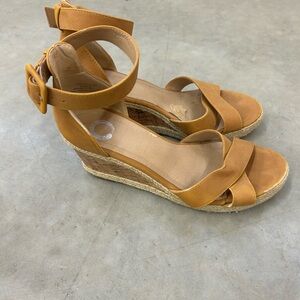 Tan Wedge Sandals